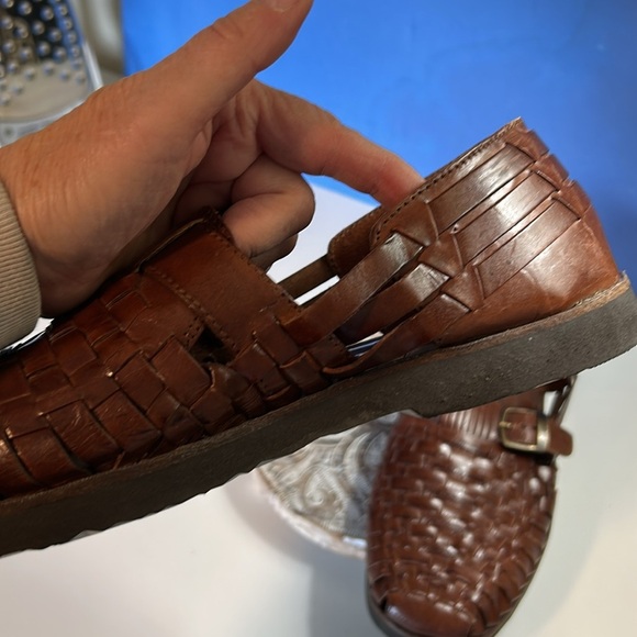 SUNSTERS VICTER MENS HAND WOVEN LEATHER HUARACHES SANDAL SIZE 11 - Picture 10 of 10